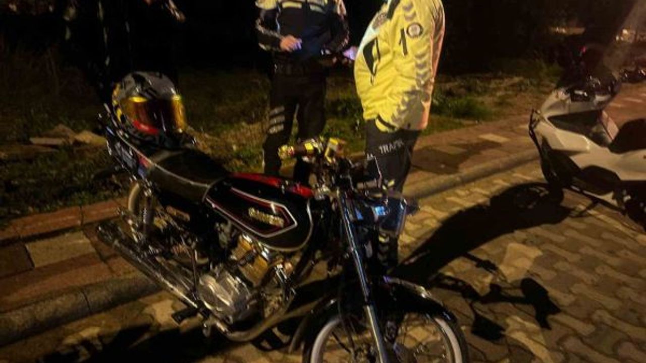 Gece kartalları huzuru bozan motosiklet sürücüsünü yakaladı