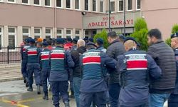 Aydın'da Mahzen-5 operasyonunda yakalananlar adliyeye getirildi