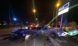 İki otomobilin çarpıştığı trafik kazasında 7 kişi yaralandı