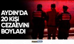 Aydın'da 20 kişi cezaevini boyladı