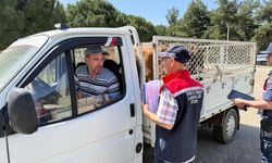 Aydın’da hayvan taşıyan araçlar tek tek incelendi