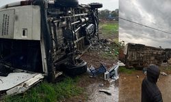 Kamyonet devrildi, ölü ve yaralı var