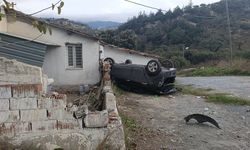 Aydın’da kadın sürücü takla attı