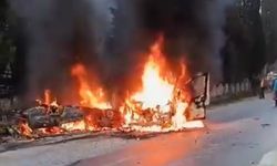 Aydın’da 2 araç alev alev yandı