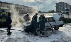 Aydın’da vizeye götürülen araba küle döndü