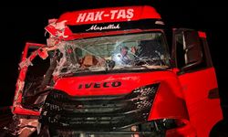 İki tır çarpıştı