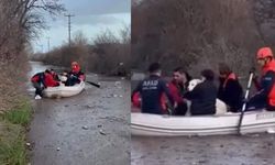 Dere yatağında 5 kişi mahsur kaldı