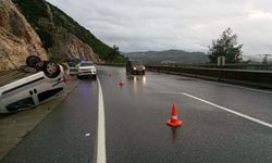 Kontrolden çıktı, takla attı