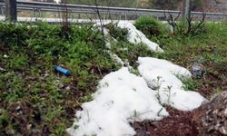 Sağanak yağmur ile birlikte dolu yağdı