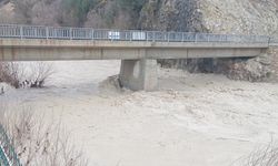 Su seviyesi artan derelerde köprüler zarar gördü