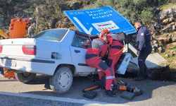 Alev alan araçta can pazarı