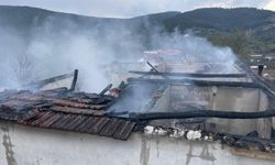 Yangında bir ev küle döndü