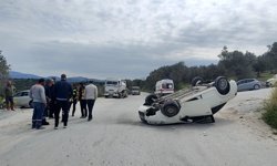 Aydın’da 80 yaşındaki sürücü takla atan araçtan sağ çıktı