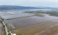 Aydın’daki taşkının izleri havadan görüntülendi