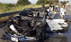 Germencik’te araç küle döndü