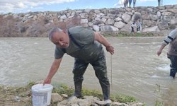 Gören inanamıyor! Yıllardır kurak olan çayda şaşırtan manzara