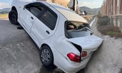 Şarampolde bulunan kanala yuvarlandı