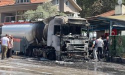 Faciadan döndük.. Akaryakıt istasyonunda alev aldı