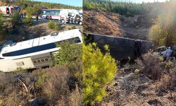 Otobüs şarampole devrildi, 2 kişi hayatını kaybetti
