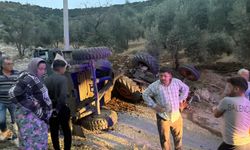Aydın’da traktör devrildi