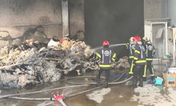 Kırpıntı deposunda yangın çıktı