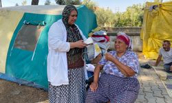 Mevsimlik işçilerin çadırında kanser taraması