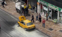 Otomobilde yangın çıktı