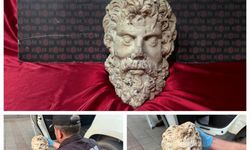 2 bin yıllık Zeus mermer heykel başı ele geçirildi
