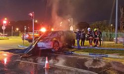 Aydın’da Tesla alev aldı, küle döndü