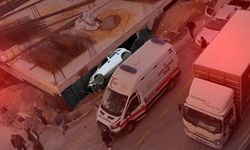 Otomobil inşaatın temeline düştü