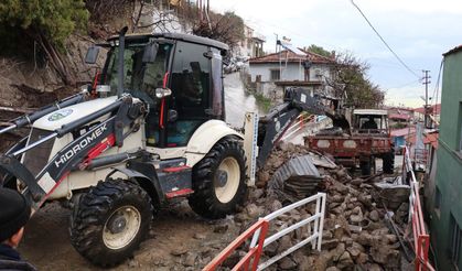 Aydın’da sağanak sonrası çöktü