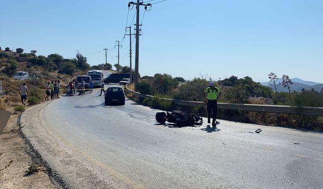 Otomobil ile motosiklet çarpıştı: 1 ölü