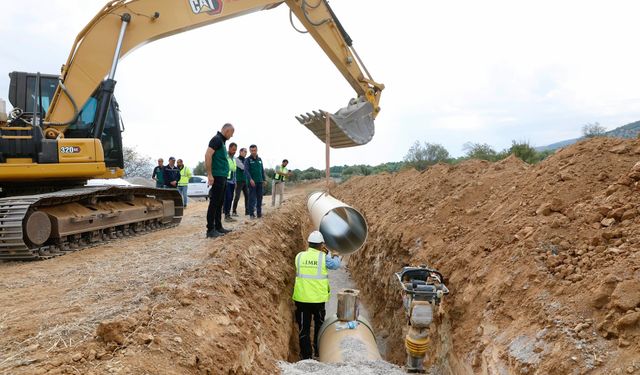 Aydın’da sulama boruları montajı devam ediyor