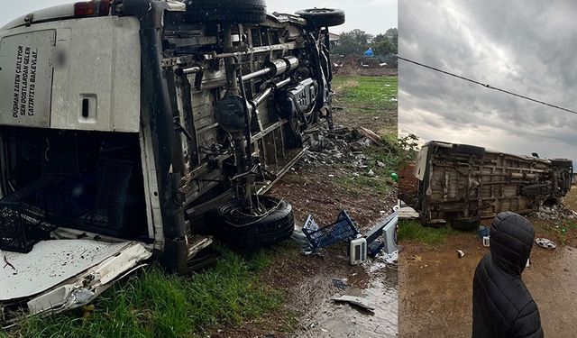 Kamyonet devrildi, ölü ve yaralı var