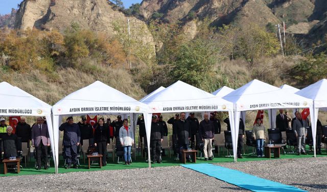 Aydın'da şehit polisler adına fidan dikildi