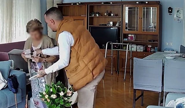 Manda yoğurdu bahanesiyle yaşlıların evine girdi