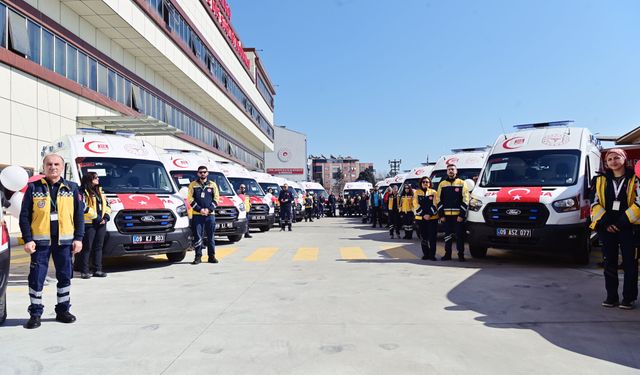 Aydın'da acil sağlık filosuna 16 yeni ambulans
