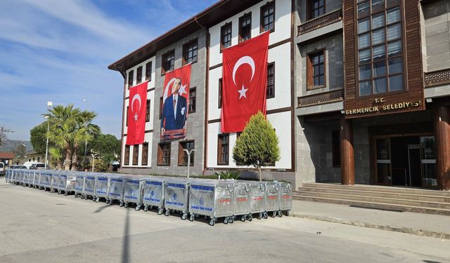 Germencik Belediyesi’nden çevre temizliğine 100 yeni çöp konteyneri