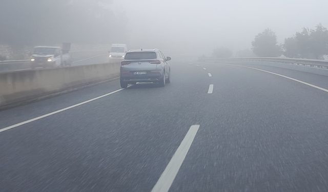 Aydın’a sis çöktü, sürücülere uyarı