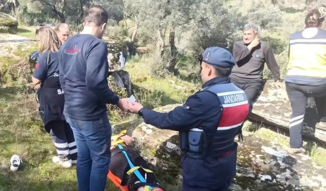 Aydın’da bir kadın kayalıklardan düştü