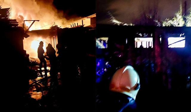 İşçi lojmanları alevlere teslim oldu