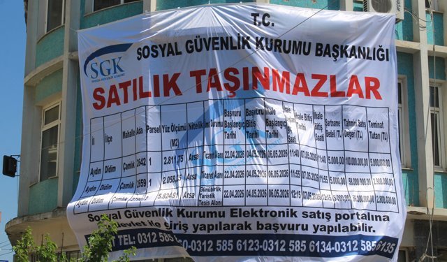 Aydın’da SGK binası olarak hizmet veriyordu, şimdi ilan panosuna döndü