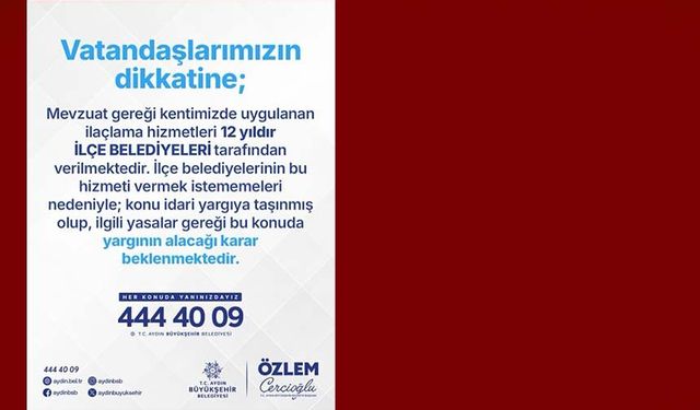 Aydın’da CHP’li belediyeler bunu da yaptı! İlaçlama hizmetleri idari yargıdayken işi bıraktılar