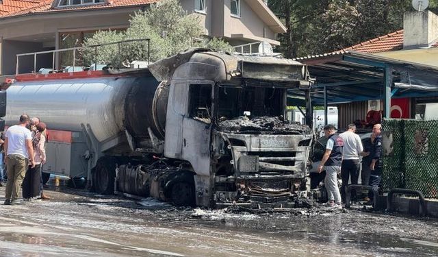 Faciadan döndük.. Akaryakıt istasyonunda alev aldı