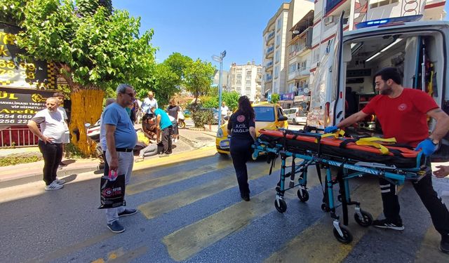 Aydın Efeler’de karşıdan karşıya geçen kadına taksi çarptı