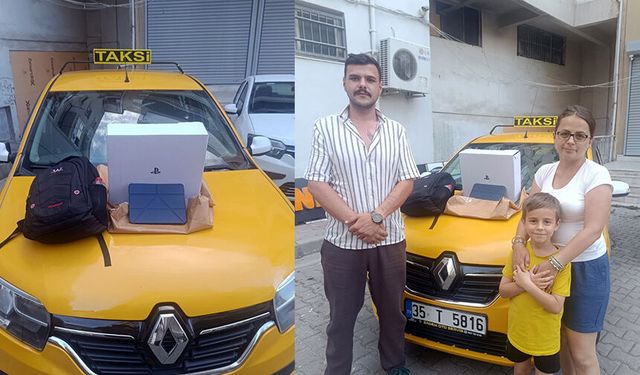 Takside unuttukları değerli eşyalarına kavuştular