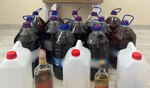 76 litre sahte alkol yakalandı