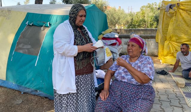 Mevsimlik işçilerin çadırında kanser taraması