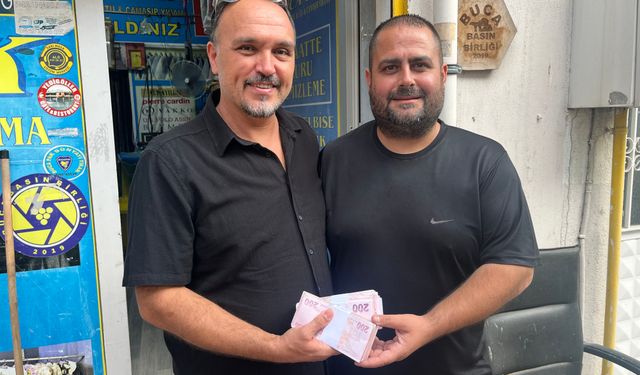 Para sahibine, dürüst esnaf rahatına kavuştu
