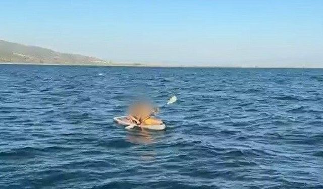 Söke’de kürek sörfü yaparken sürüklendiler